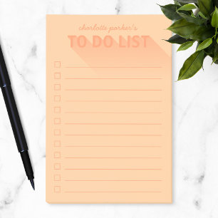 Modern Typography Orange To Do List Post-it Notes