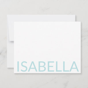 Modern Typography Personalised Blue Name Card