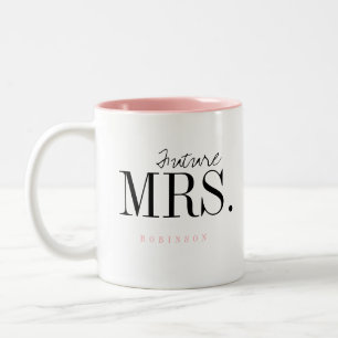 Modern Typography Personalised Future Mrs Mug