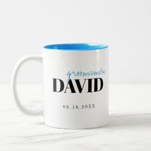 Modern Typography Personalised Groomsmen Mug