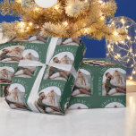 Modern typography photo arch Christmas Wrapping Paper<br><div class="desc">Modern minimal graphic abstract shape photo green Christmas holiday gift wrap design. Bold on trend design. Part of a holiday collection.</div>