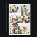 Modern Typography Photo Collage Christmas Card<br><div class="desc">Spread Christmas vibes with this simple,  minimalist holiday card! Featuring a stylish modern design,  it's the perfect template to showcase your family photo. Create your own custom Christmas card that blends elegance and trendy minimalism. Perfect for anyone who loves a clean,  modern look for the holidays.</div>