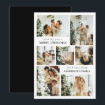 Modern Typography Photo Collage Christmas Card<br><div class="desc">Spread Christmas vibes with this simple,  minimalist holiday card! Featuring a stylish modern design,  it's the perfect template to showcase your family photo. Create your own custom Christmas card that blends elegance and trendy minimalism. Perfect for anyone who loves a clean,  modern look for the holidays.</div>