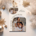 Modern typography photo collage Christmas Holiday Card<br><div class="desc">Modern minimal graphic abstract shape photo collage Christmas holiday card. Bold on trend design. Part of a holiday collection.</div>