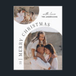 Modern typography photo collage Christmas Holiday Postcard<br><div class="desc">Modern minimal graphic abstract shape photo collage Christmas holiday postcard. Bold on trend design. Part of a holiday collection.</div>