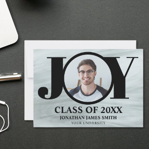 Modern Typography Photo Graduation Announcement
