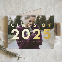 Modern Typography Photo Overlay Graduation Gold