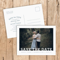 Modern Typography Photo Overlay Save the Date