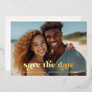 Modern Typography Photo Save the Date