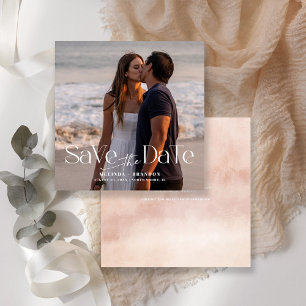 Modern Typography Photo Wedding Invitation