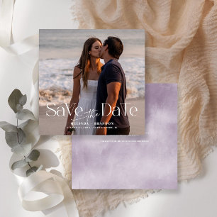 Modern Typography Photo Wedding Invitation