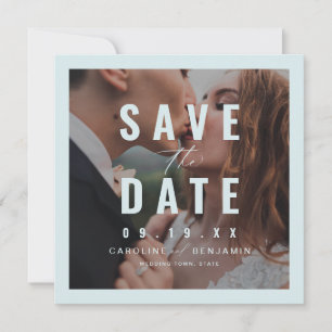 Modern typography photo wedding save the date