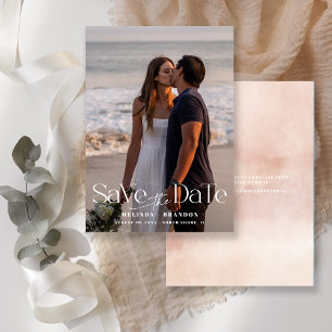 Modern Typography Photo Wedding Save The Date