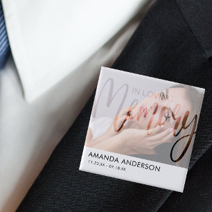 Modern Typography Photography Memorial 15 Cm Square Badge