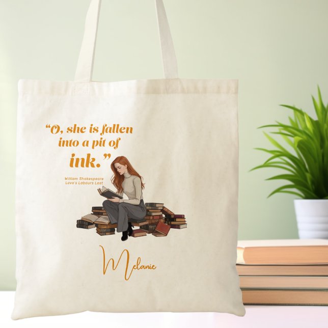 Modern Typography Quote Cute Book Lover  Tote Bag (Creator Uploaded)
