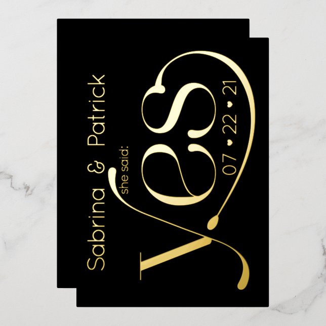 Modern Typography She said YES STD (Front/Back)