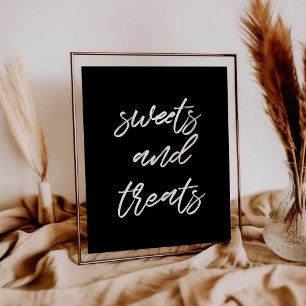 Modern typography Sweet and treats wedding sign