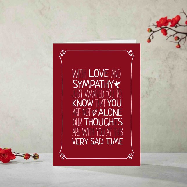 Modern Typography Sympathy Card (Creator Uploaded)
