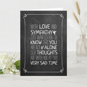 Modern Typography Sympathy Card