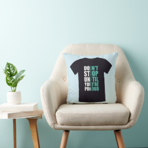 Modern Typography T-Shirt Design Cushion