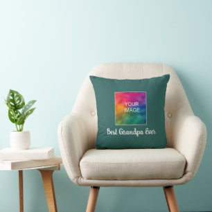 Modern Typography Template Best Grandpa Ever Cushion