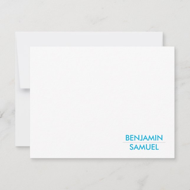 Modern Typography Thank You Note Bar Mitzvah RSVP Card (Front)