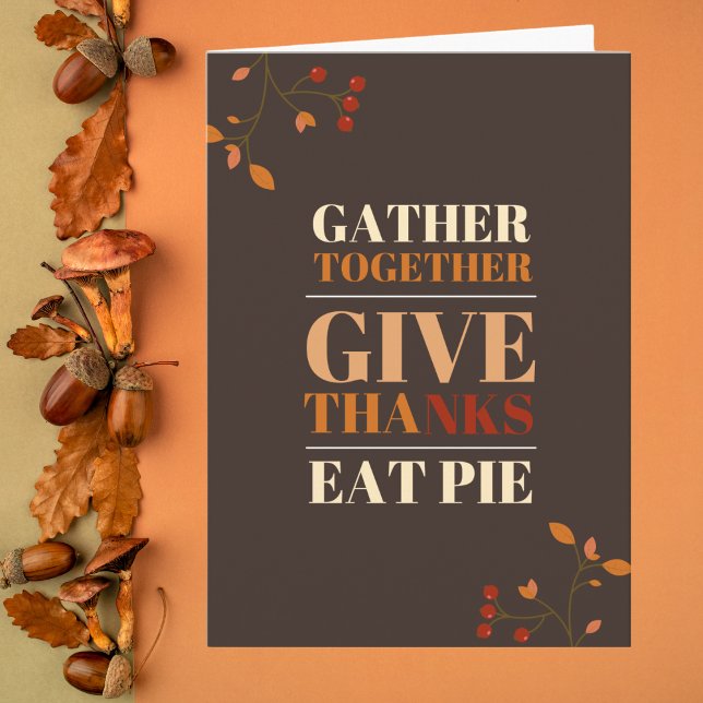 Modern Typography Thanksgiving Card (Creator Uploaded)