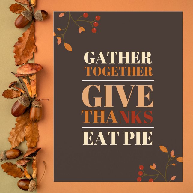 Modern Typography Thanksgiving Postcard (Creator Uploaded)