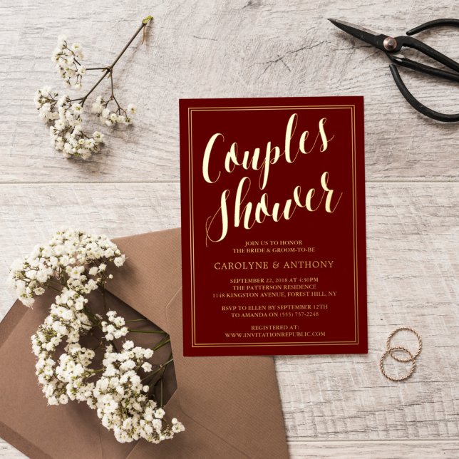 Modern Typography Wedding Couples Shower Real (Creator Uploaded)