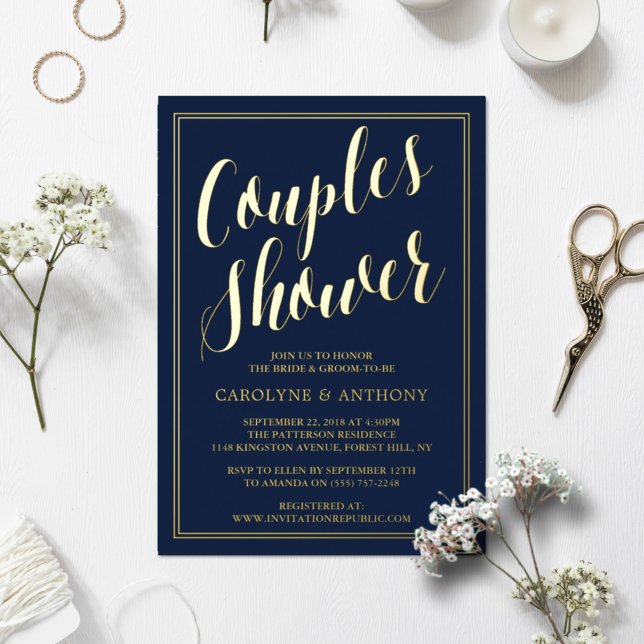 Modern Typography Wedding Couples Shower Real (Creator Uploaded)