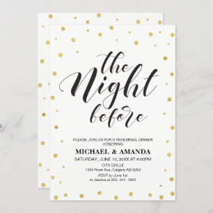 Modern Typography Wedding Rehearsal Dinner Card