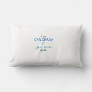 Modern typography with elegant script accents lumbar cushion