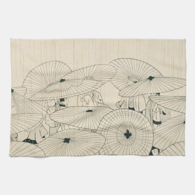 Modern Ukiyoe by Komura Settai Tea Towel (Horizontal)
