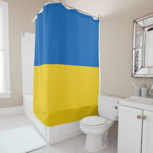Modern Ukraine Flag Blue Yellow Shower Curtain