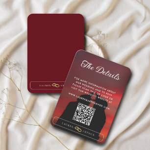 Modern Ultra Chic Minimal Photo Wedding Details Enclosure Card