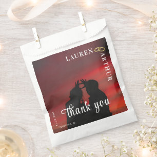 Modern Ultra Chic Minimal Photo Wedding Favour Bag