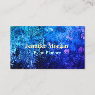 Modern Ultramarine Blue Purple Abstract Trendy Business Card