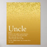 Modern Uncle Funcle Definition Gold Glitter Glam