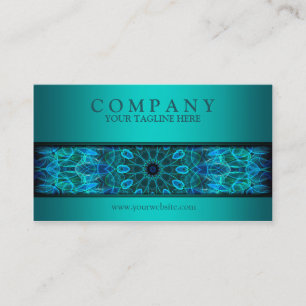 modern Underwater Beauty mandala blue Business Card