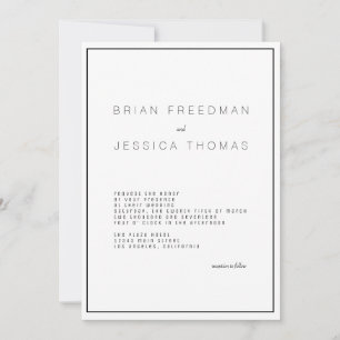 Modern Unica Wedding Invitation