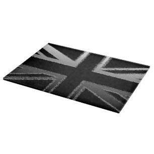 Modern Union Jack Glass Cutting Board