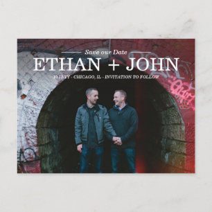 Modern Union Save the Date Announcement Postcard