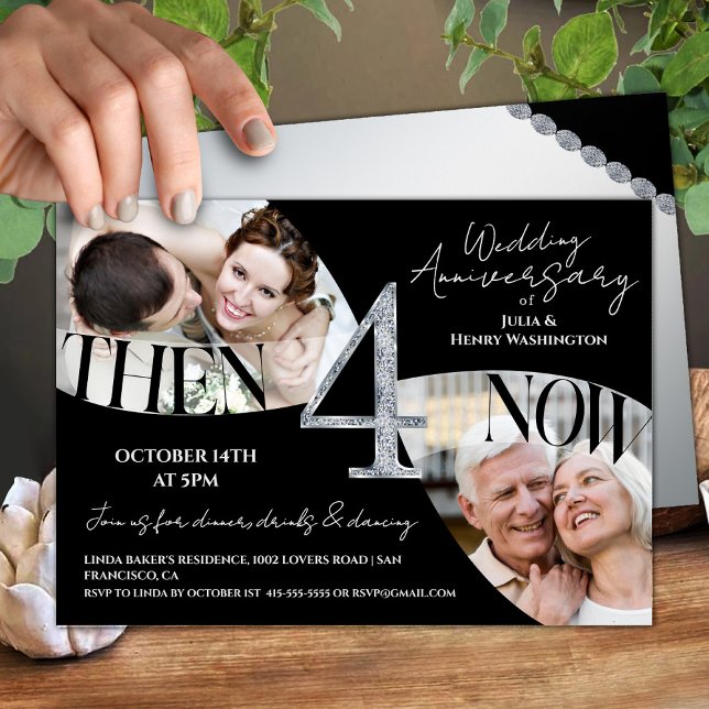 Modern Unique 4th Wedding Anniversary Invitation (Creator Uploaded)