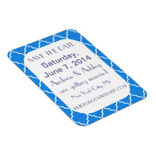 Modern Unique and Cool Personalised Save the Date Magnet