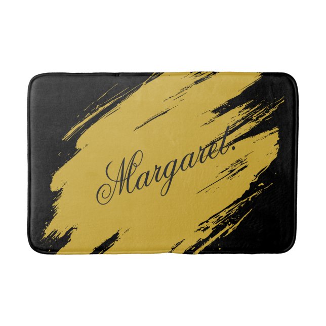 Modern Unique Bath Mat Featuring Custom Name Desig (Front)