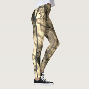 Modern Unique Black Smoke Shadow Spooky Halloween Leggings
