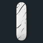 Modern Unique Black White Marble Pattern Skateboard<br><div class="desc">This modern and trendy pattern is perfect for any stylish man or woman. It features a contemporary and cool intricated lined marble pattern in black and white. It's elegant, simple, sleek, and unique. ***IMPORTANT DESIGN NOTE: For any custom design request such as matching product requests, colour changes, placement changes, or...</div>