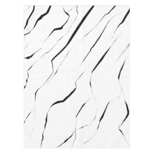 Modern Unique Black White Marble Pattern Tablecloth