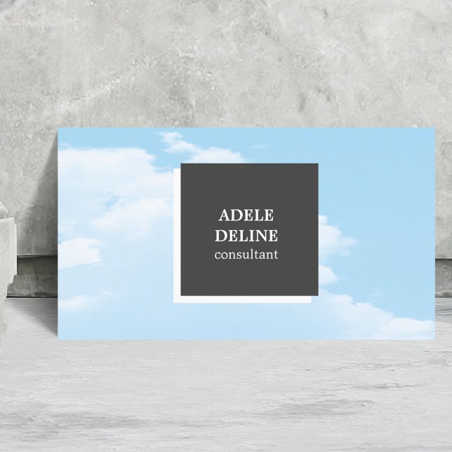 Modern Unique Blue Grey Interior Designer Business Card (Creator Uploaded)