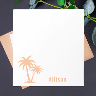 Modern Unique Cute Trendy Palm Tree Tropical Notepad